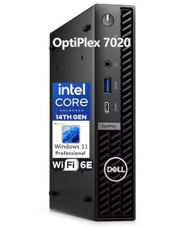 Dell OptiPlex 7020 Smal Form Factor Desktop Computer, Intel Core i5 14500T vPro Processor, 16GB RAM, 512GB Storage,Black